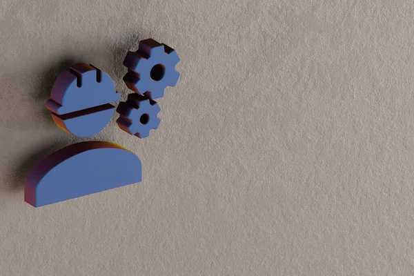 Όμορφη Αφηρημένη Εικονογράφηση Blue Engineering Σύμβολο Εικονίδια Ένα Φόντο Τοίχο — Φωτογραφία Αρχείου