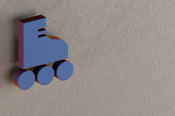 Piękne Abstrakcyjne Ilustracje Ikony Symbolu Blue Roller Skating Tle Ściany — Zdjęcie stockowe