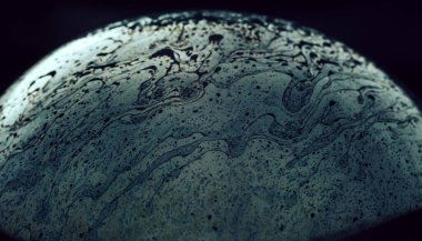 Sabun köpüğü topu soyut arkaplan dokusu yarım daire. Uzay Modeli ya da Evren Gezegeni için güzel arkaplan deseni