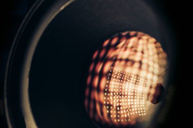 Güzel soyut kamera merceği arkaplan çok renkli cam yansıması. 