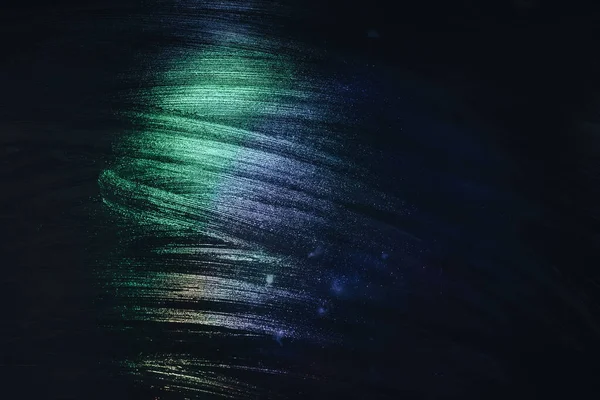 美しい抽象的なシュールなブラシスミアグリーンライトパステルダークマジック デザインの背景パターン マクロ写真ビュー — ストック写真