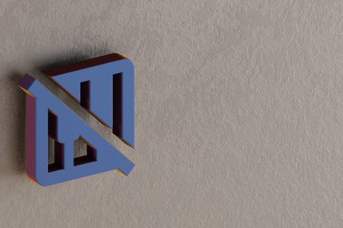 Güzel soyut çizimler. Mavi Piyano, arka plandaki sembol simgeleri. 3D tasvir. Tasarım için arkaplan deseni. 