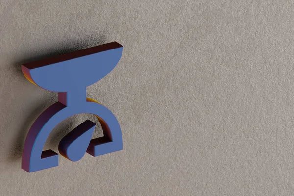 美しい抽象的なイラスト壁の背景にブルースケールのシンボルアイコン 3Dレンダリングイラスト デザインの背景パターン — ストック写真