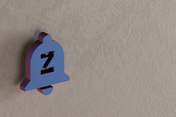 Красивые Абстрактные Иллюстрации Значки Символов Paused Bell Фоне Стен Визуализация — стоковое фото