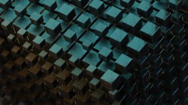 Küp Soyut arkaplanı. Yıldız izlerinin merkezî hareketi. Yıldız patlaması dinamik çizgileri ya da ışınları. 3D tasvir. döngü videosu.