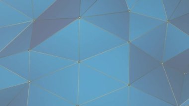 Parlayan ışıkla düşük mavi dalga yüzeyi. Üç boyutlu soyut arkaplan. Kusursuz döngü videosu