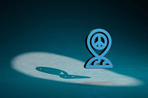 Красивые Абстрактные Иллюстрации Значок Мира Символ Мира Темно Синем Фоне — стоковое фото