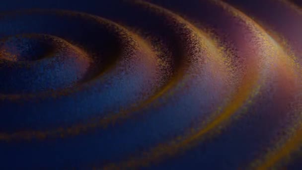 Schöne Abstrakte Bunte Glänzende Ringwellen Hintergrund Dynamische Starburst Ringe Hintergrundmuster — Stockvideo