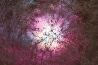 Renkli ışıkta güzel soyut dokuma çemberi. Tasarım için arkaplan modeli. Makro fotoğrafçılık görünümü.