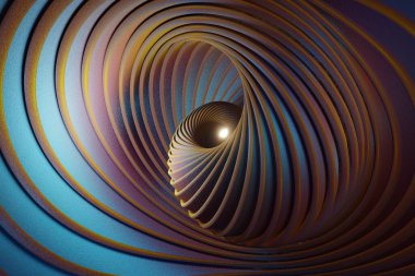 Güzel soyut renkli parlak kıvrımlı arka plan. Yıldız patlaması dinamik halkaları. Tasarım için 3d resimleme arkaplan şablonu. 