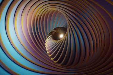 Güzel soyut renkli parlak kıvrımlı arka plan. Yıldız patlaması dinamik halkaları. Tasarım için 3d resimleme arkaplan şablonu. 