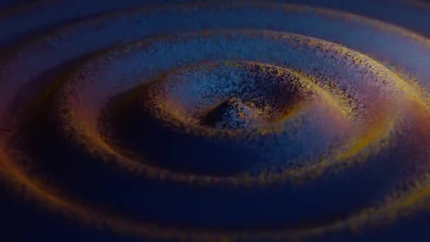Schöne Abstrakte Bunte Glänzende Ringwellen Hintergrund Dynamische Starburst Ringe Rendering — Stockvideo