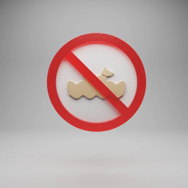 Beautiful Abstract Illustration Animal Dog Forbidden Prohibition Symbol Icon Grey — Foto Stock