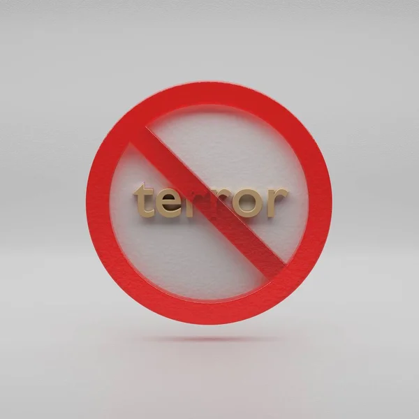 Beautiful Abstract Illustration Terror Forbidden Prohibiting Sign Prohibition Warning Symbol — Fotografia de Stock