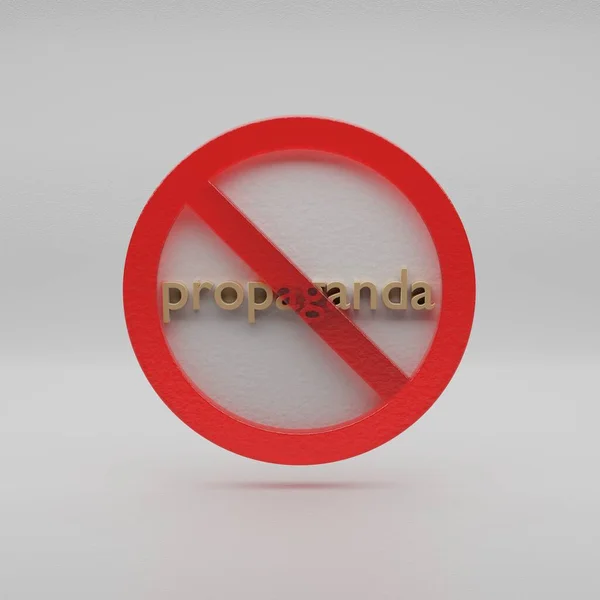 Beautiful Abstract Illustration Propaganda Forbidden Prohibiting Sign Prohibition Warning Symbol — Fotografia de Stock
