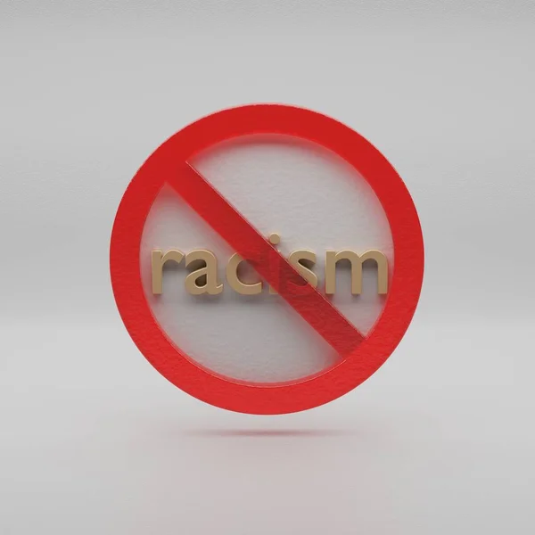 Beautiful Abstract Illustration Racism Forbidden Prohibiting Sign Prohibition Warning Symbol — 스톡 사진