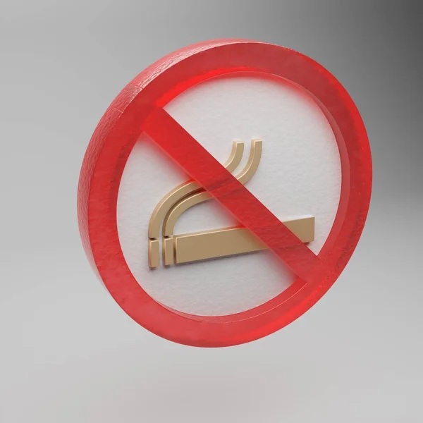 Beautiful Abstract Illustration Forbidden Nosmoking Prohibition Smoking Symbol Icon Grey — Foto Stock