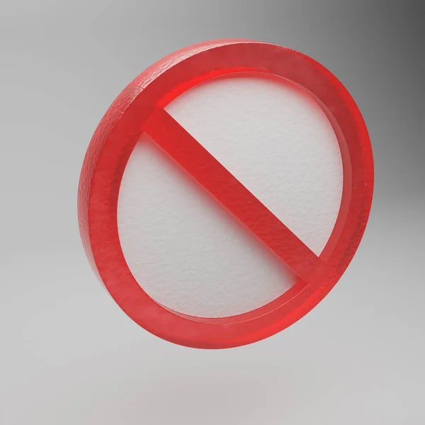 Beautiful Abstract Illustration Forbidden Prohibiting Sign Prohibition Warning Symbol Icon — Foto Stock