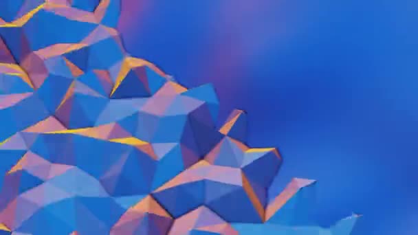 Colourful Abstract Visualisation Geometric Low Poly Surface Rendering Illustration Background — Wideo stockowe