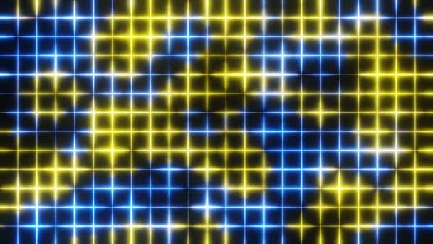 Όμορφο Αφηρημένο Φόντο Μπλε Και Κίτρινο Φως Απόδοση Εικονογράφηση Μοτίβο — Αρχείο Βίντεο