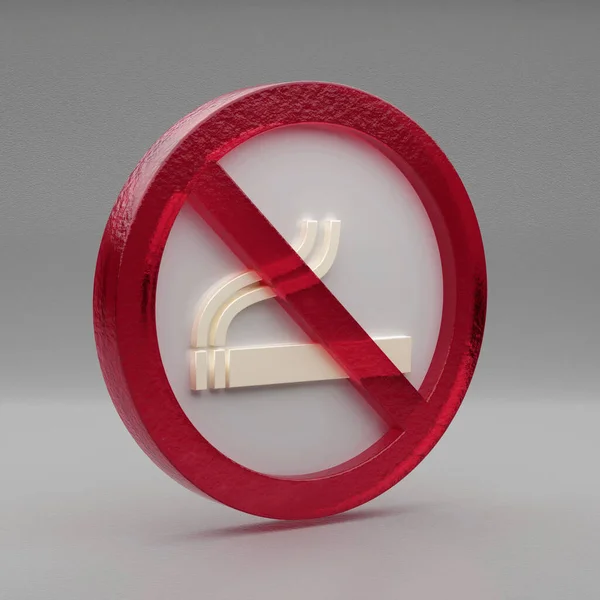 Beautiful Abstract Illustration Forbidden Nosmoking Prohibition Smoking Symbol Icon Grey — ストック写真