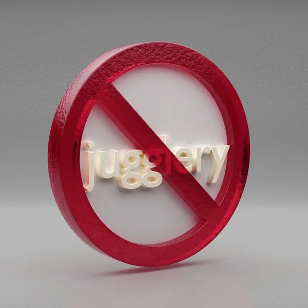 Beautiful Abstract Illustration Jugglery Forbidden Prohibiting Sign Prohibition Warning Symbol — Foto Stock