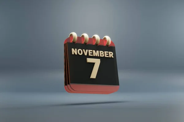 Standing Black Red Month Lined Desk Calendar Date November Modern — Stockfoto