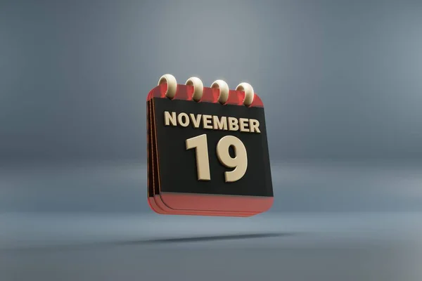 Standing Black Red Month Lined Desk Calendar Date November Modern — Stock fotografie