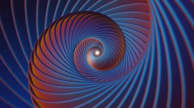 Beautiful Abstract colourful shiny swirl background. Starburst dynamic rings. 3d rendering illustration Background pattern for design. Loops video.
