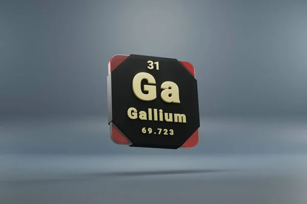 Prachtige Abstracte Illustraties Staande Zwarte Rode Gallium Elementen Van Het — Stockfoto