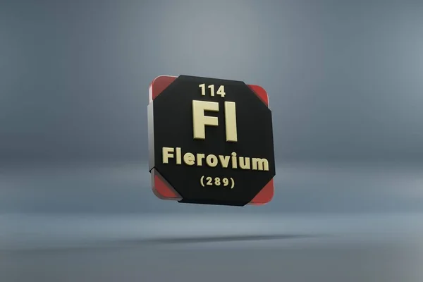 Prachtige Abstracte Illustraties Staande Zwarte Rode Flerovium Element Van Het — Stockfoto