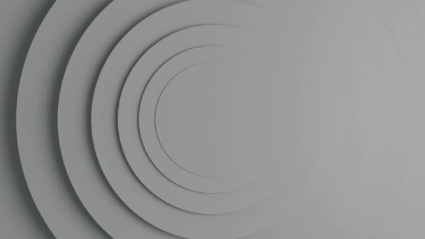 Maravilloso Fondo Círculo Abstracto Formas Degradado Blanco Moda Forma Curva — Vídeo de stock