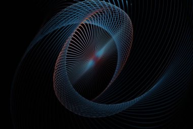 Sarmal olarak güzel geometrik renkli soyut görüntü. Yıldız patlaması dinamik dalgası. Tasarım için 3d resimleme arkaplan şablonu.