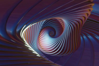 Beautiful Abstract colourfu geometric l shiny swirl background. Starburst dynamic rings. 3d rendering illustration Background pattern for design.	