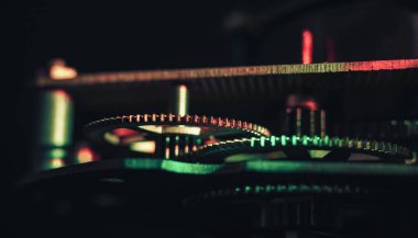 Güzel, eski vites ışıklarını kapat. Minimalizm retro tarzı konsept. Tasarım için arkaplan modeli. Makro fotoğrafçılık görünümü.