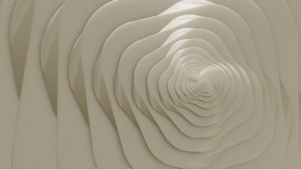 素晴らしい抽象的なプレートの背景 傾向のある白色のグラデーション状 3Dレンダリングイラストデザインの背景パターン — ストック動画