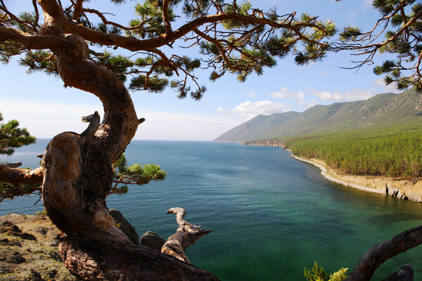 Landscape at the Baikal lake in Siberia.