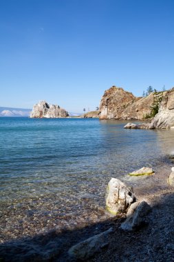 Sibirya'daki Baykal Gölü manzara