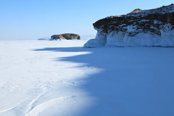 Lago de inverno Baikal — Fotografia de Stock