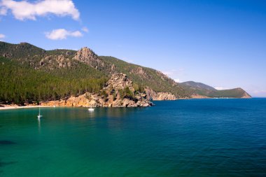 Baykal Gölü manzaralı bir manzara