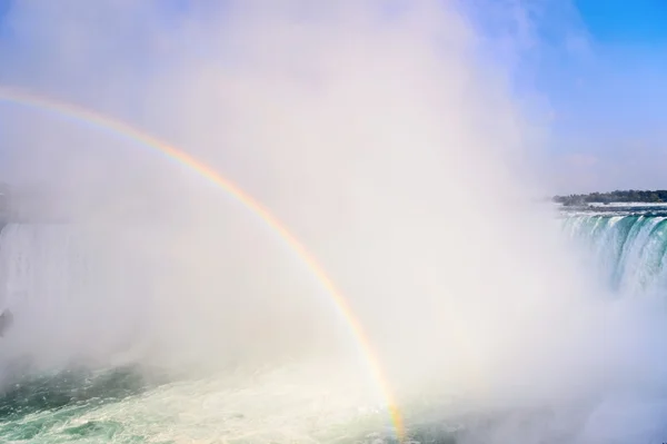 Regenbogen erhebt sich aus Niagarafällen — Stockfoto