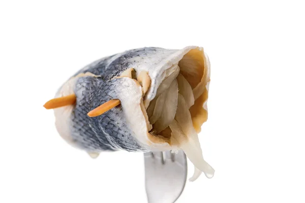 Peixe conservado arenque close-up — Fotografia de Stock