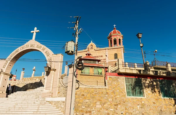Η εκκλησία του santo cristo del agua de ojo κατά saltillo, Μεξικό — Φωτογραφία Αρχείου