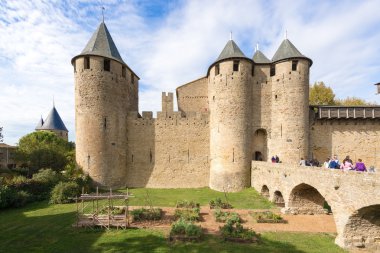 Fransa 'nın ortaçağ Carcassonne kenti