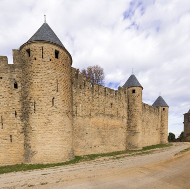 Fransa 'nın ortaçağ Carcassonne kenti