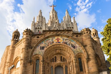 Kilise kutsal yürek, tibidabo, barcelona