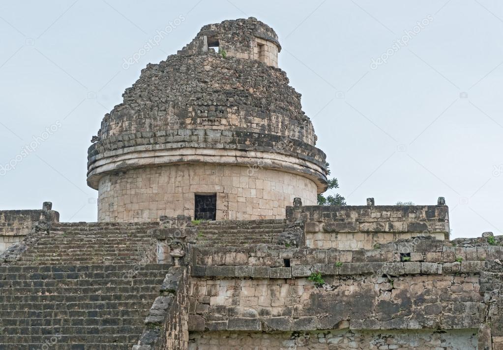 An ancient observatory in Chichen Itza Mayan city, Mexico