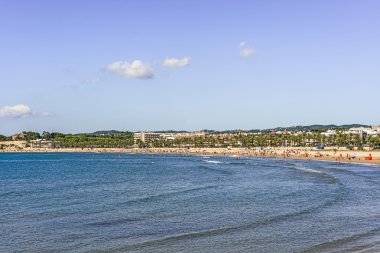 plaj vilanova ben la geltru, Katalonya, İspanya