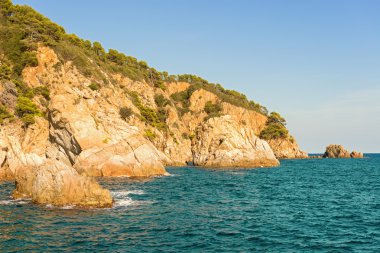 Costa brava kayalıklarla Katalonya, İspanya