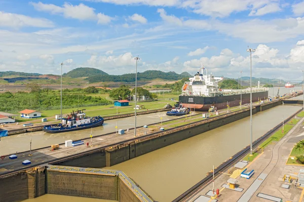 Panama Canal, Miraflores locks — Stock Photo, Image